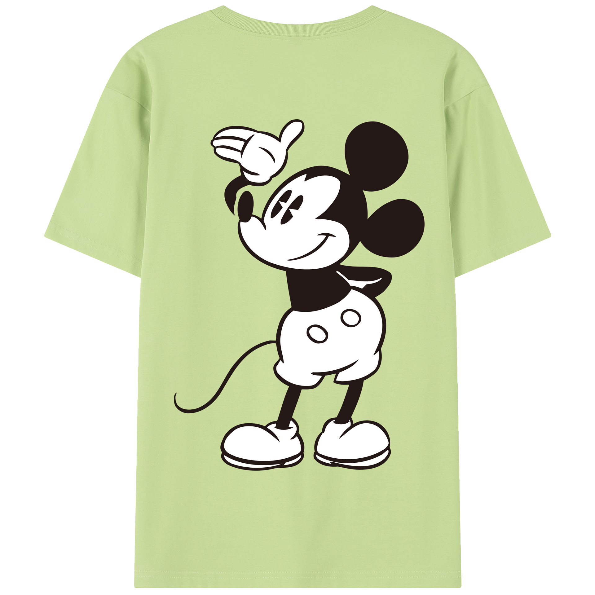 （画像用） ミッキーマウス Mickey Mouse 綿100％半袖Tシャツ（背面プリント）